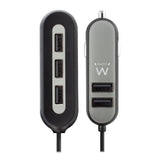 Cargador Usb Ewent Para Coche/ 5 Puertos/ 54w
