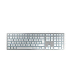 Teclado Alemán Cherry Kw 9100 Slim For Mac Usb + Bluetooth Qwertz Plata
