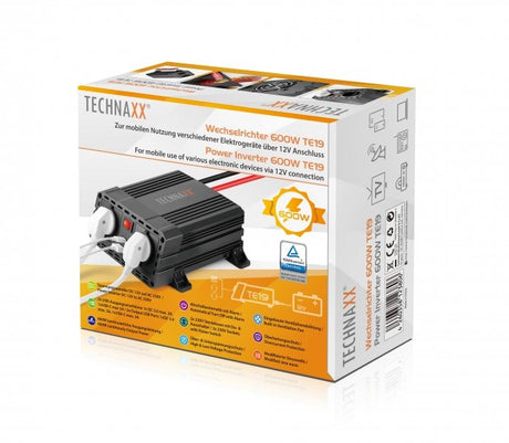 EAN 4260358123806 - Technaxx TE19 adaptador e inversor de corriente Auto 600 W Negro imagen 7