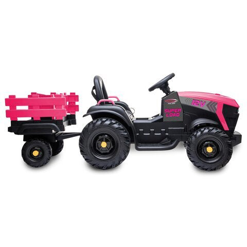 Correpasillos Jamara Ride-On Tractor Super Load Con Remolque12v Rosa