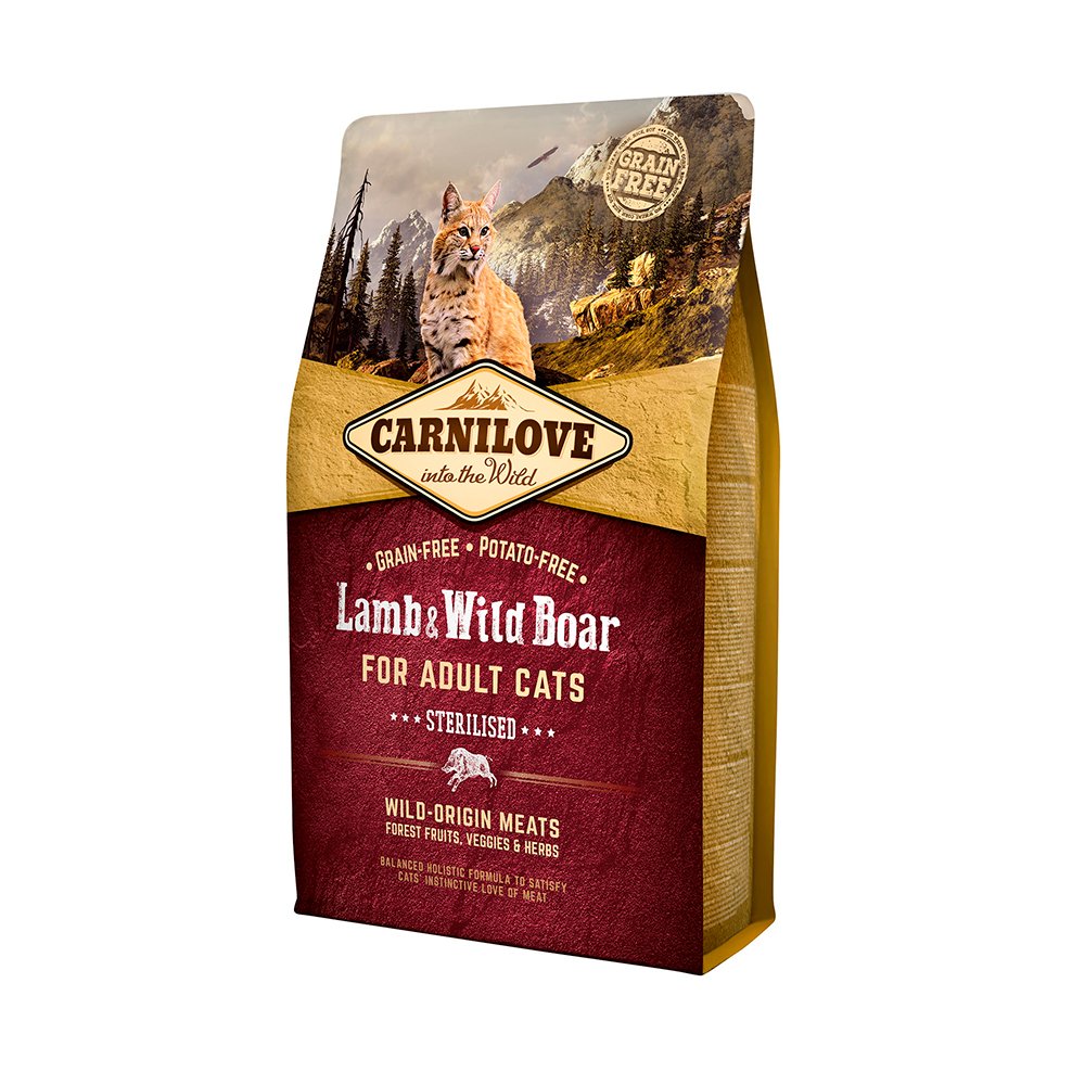 Comida Seca Para Gatos Carnilove Lamb & Wild Boar Sterilised  6kg