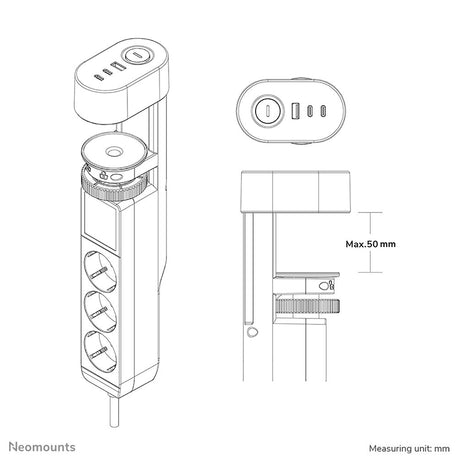 EAN 8717371448516 - Neomounts DS22-840BL6 base múltiple 1,4 m 3 salidas AC Interior Negro imagen 16