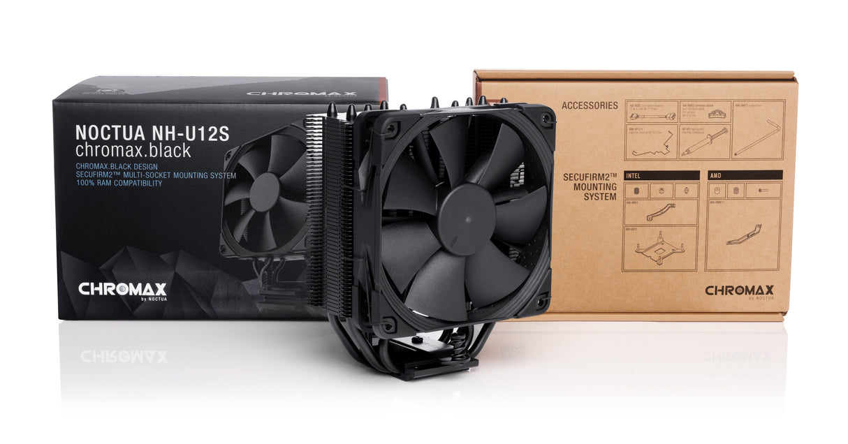 Noctua Nh-U12s Chromax.Black Procesador Enfriador 12 Cm Negro