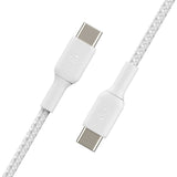 1x2 Belkin Braided Pvc Cable 1m Usb-C/Usb-C Wh.  Cab004bt1mwh2pk