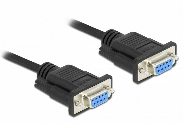 Delock Cable Serie Rs-232 D-Sub 9 Hembra A Hembra Nullmodem 2m