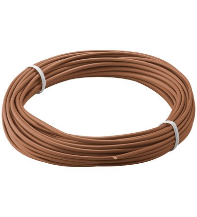 Alambre De Cobre Aislado Marrón 1 Cond, 18x0,1mm 10 Metros