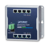 Indumrial 8-Port 1000gbit Wall-Mount Managed Switch -40~70c