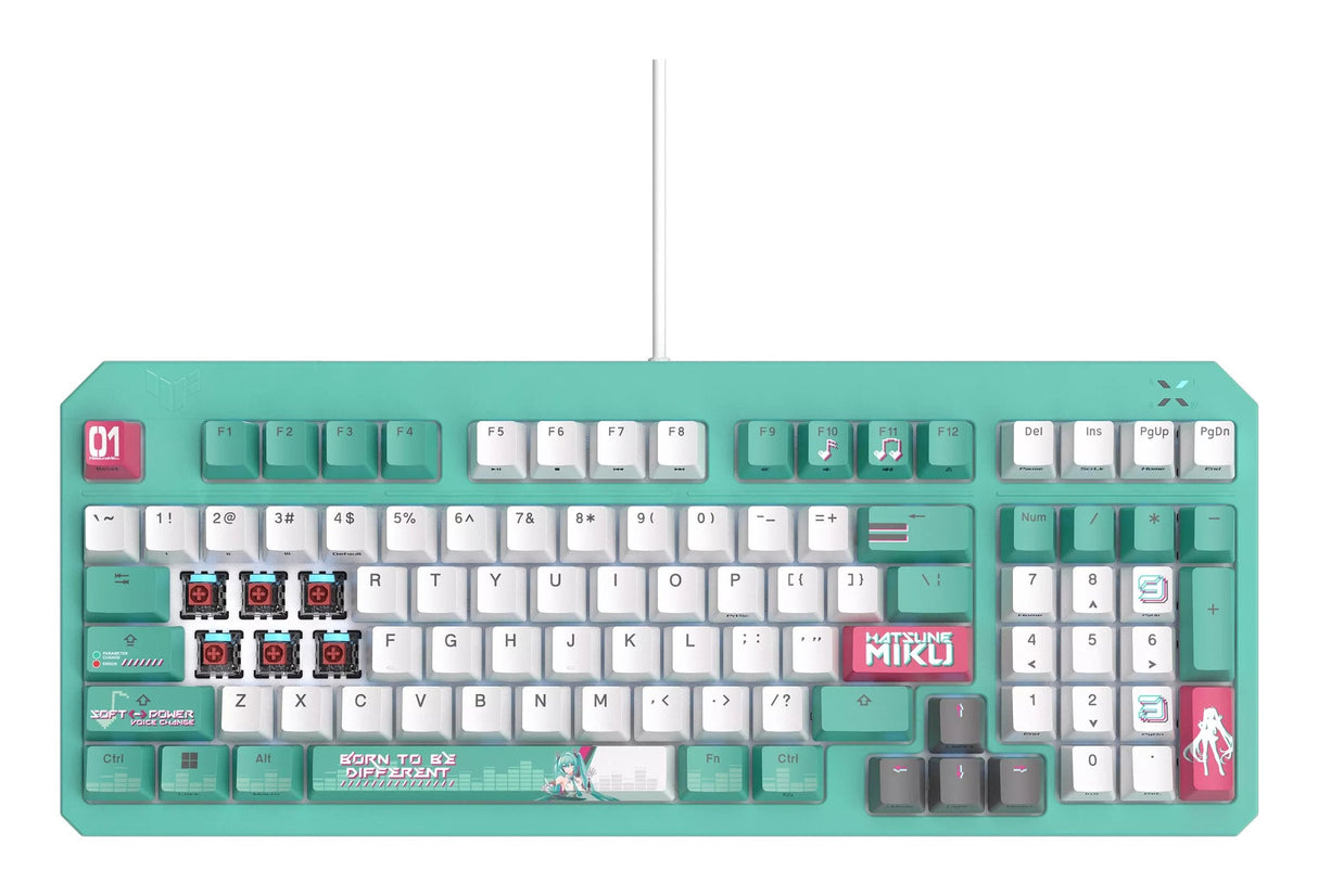 Asus Tuf Gaming K3 Gen Ii Hatsune Miku Edition Teclado 96% Compact Backlit Usb Verde