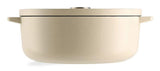 Kitchenaid Bräter Mit Deckel Gusseisen 30cm, Oval, Creme
