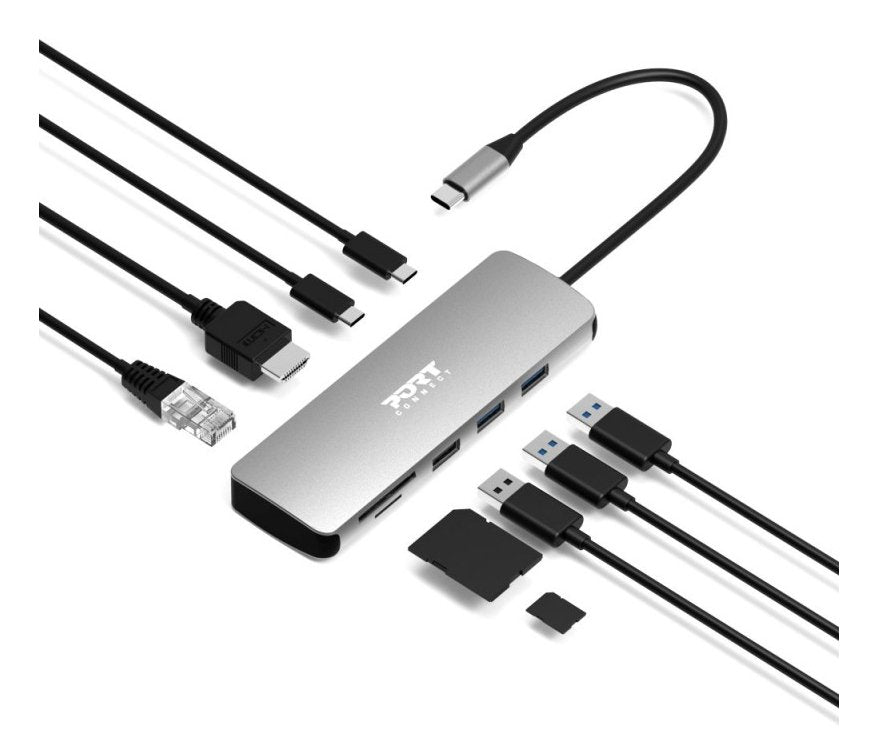 Port Connect Docking Tipo C 9 In 1 - 1 X 4k Hdmi - Pd 85w - Retail Btoc Only