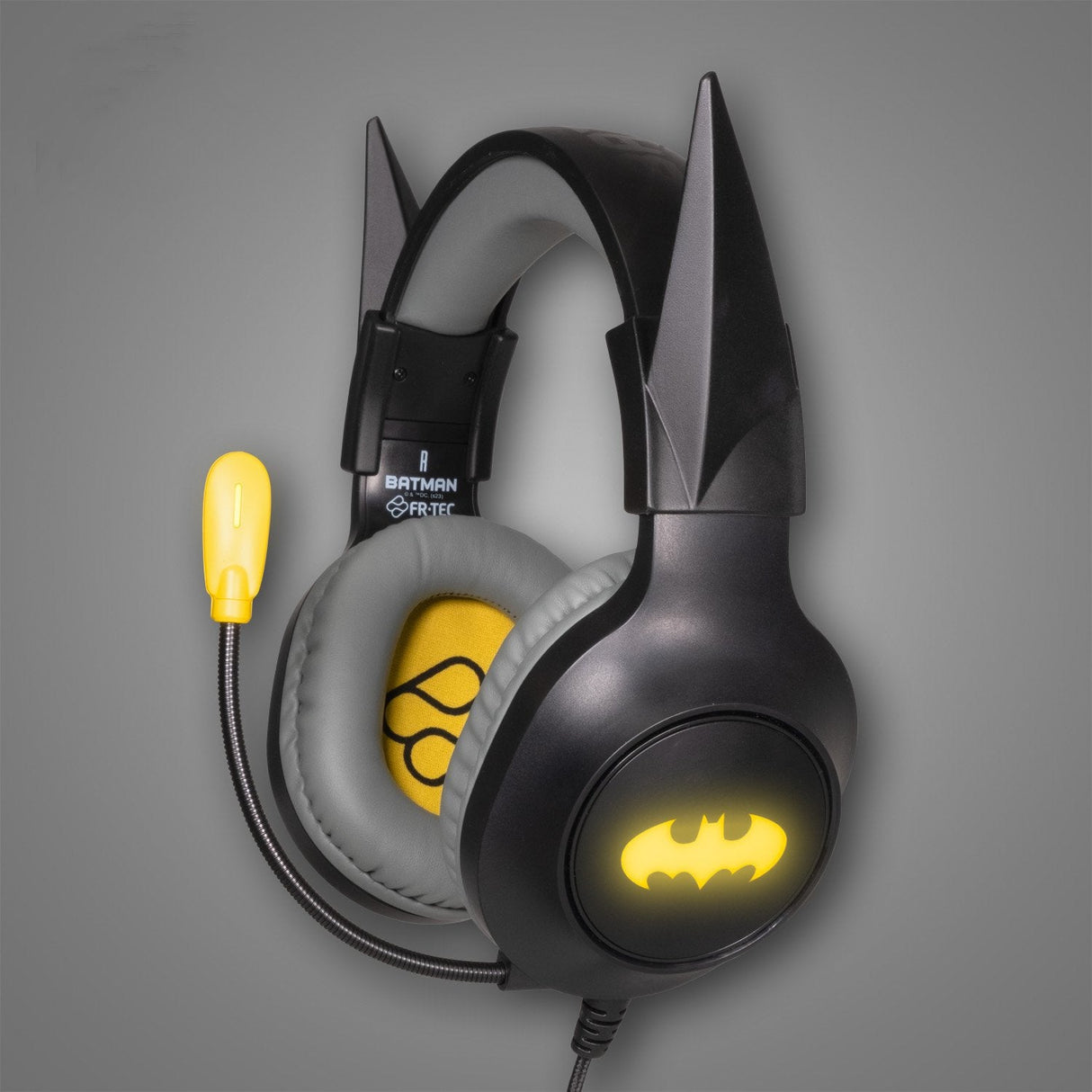 Fr-Tec Batman Auriculares Gaming Con Microfono Plegable - Diadema Ajustable - Almohadillas Acolchadas - Iluminacion Led