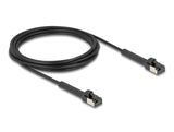 Delock Rj45 Slim Netzwerkcable Cat.8.1 U Ftp Winkelbar Bis 40 Gbps Schwarz 3 M