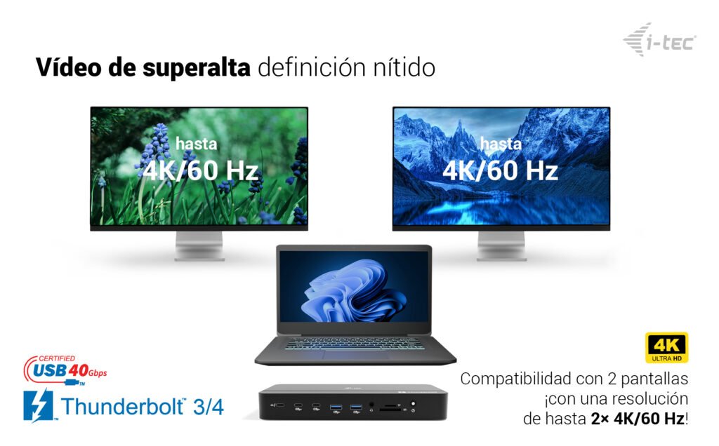 D I-Tec Tb5 Triple Displayds 2xtb5 1xdp 1x2,5glan 1xm.2 Slot 1xaudio Mic 2xusb-C Gen2 2xusb-A Gen2 2xusb 2.0 Sd+Tf Kartenleser Pd 140w