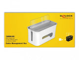 Caja De Gestión De Cables De Delock Con Compartimento De Almacenamiento Blanco/Gris 18290