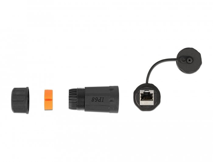 Delock 86700 Conector De Cable Rj45 Hembra A Rj45 Hembra Cat.6a Con Carcasa Y Tapa Protectora Impermeable