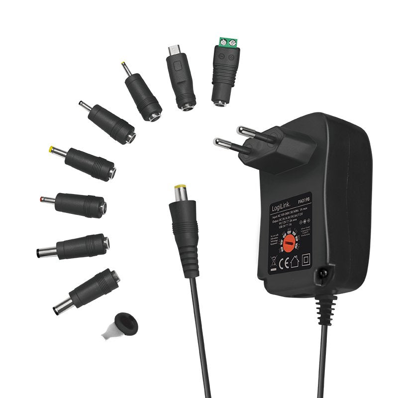 Cargador Logilink Con Puerto Usb, 3-12v, 24w