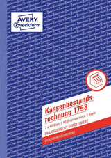 Avery Zweckform Kassenbuch - 40 Hoja - A5 (148 X 210 Mm)