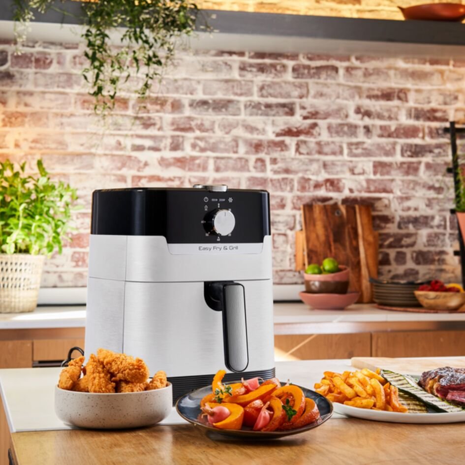 Freidora De Aire Tefal Easy Fry & Grill Classic Ey501a  Caliente Acero Inoxidable/Negro Ey501a