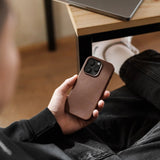 Woodcessories Bio Leather Funda Magsafe Iphone 15 Plus Marrón