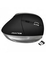 Ratón Inalámbrico Ergonómico Advance Vertical Plus (Negro)
