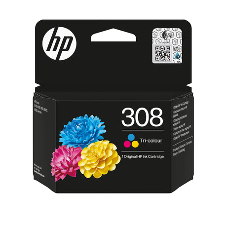 EAN 0196786390357 - HP 308 Tri-color Original Ink Cartridge cartucho de tinta 1 pieza(s) Rendimiento estándar Cian, Magenta,  imagen 1