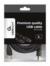 EAN 8716309052146 - Gembird 3m USB 2.0 A/B M cable USB USB A USB B Negro imagen 3