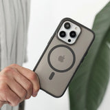 Woodcessories Funda Transparente Magsafe Iphone 15 Pro Max Negro