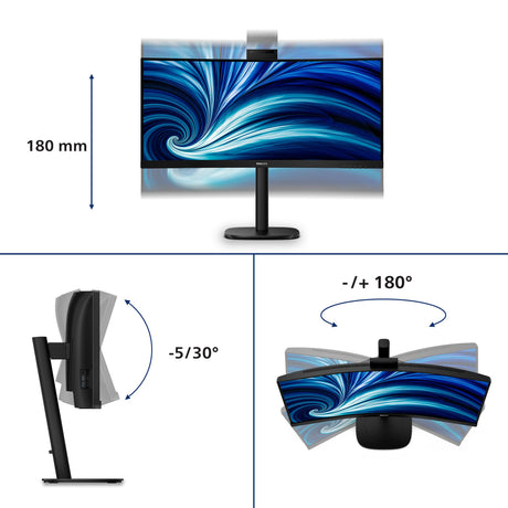EAN 8721038004441 - Philips 3000 series 34B2U3600CH/00 pantalla para PC 86,4 cm (34") 3440 x 1440 Pixeles Wide Quad HD LCD Ne imagen 5