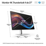 EAN 5715063470220 - HP Series 7 Pro 27 inch 4K Thunderbolt 4 Monitor - 727pk pantalla para PC 68,6 cm (27") 3840 x 2160 Pixel imagen 4