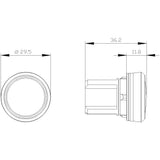 Siemens 3su10016aa200aa0 Leuchtmelder 22mm Rund Rot Linse Glatt