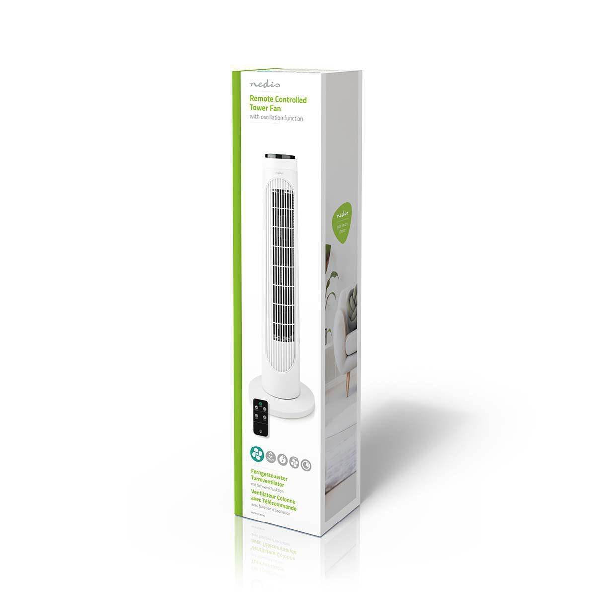 Nedis Fntr13cwt40 Calefactor Eléctrico Interior Negro, Blanco 50 W Ventilador Eléctrico