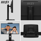 Msi Pro Mp242pmgde, Monitor Led 60 Cm (23,8 Pulgadas), Negro, Fullhd, Ips, Webcam, Micrófono, Hdmi, Dp, Vga, Hub Usb, Panel 120hz 9s6-3pd89t-002