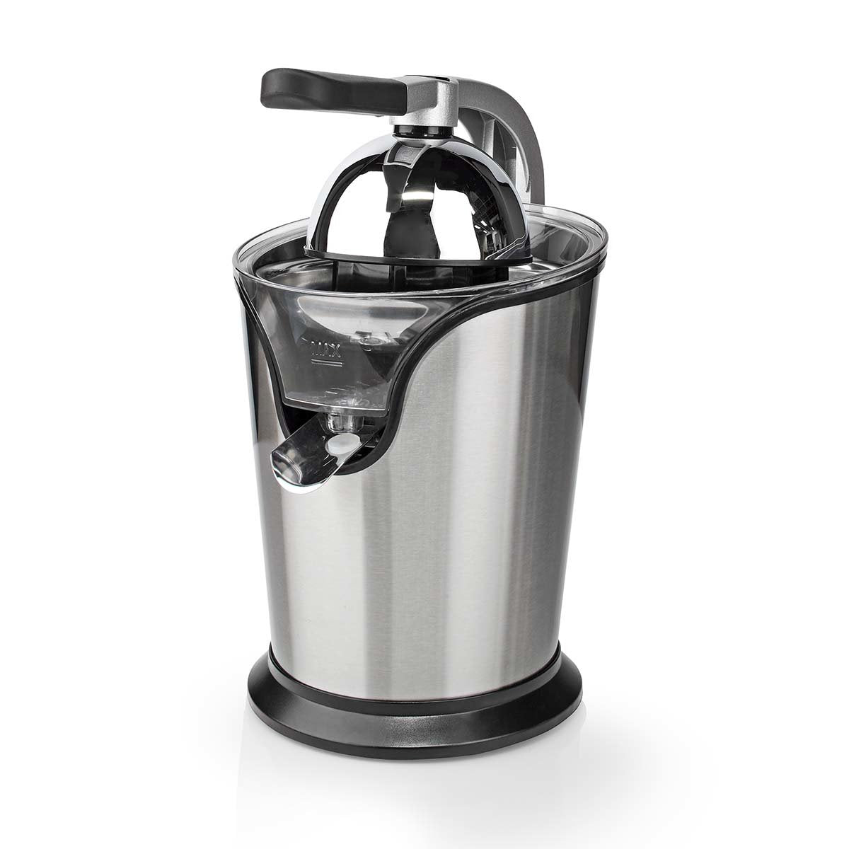 EAN 5412810408900 - Nedis KAJC200SR exprimidor Exprimidor eléctrico con brazo 100 W Aluminio, Negro imagen 1