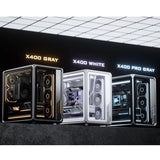 Jonsbo X400 Pc Carcasa, Midi-Tower, Atx, Tempered Glass - Gris
