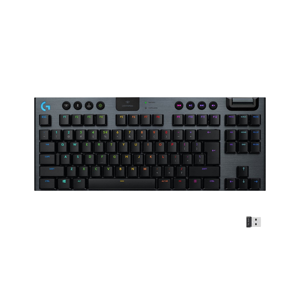 Teclado Ingles Logitech G G915 Tkl Bluetooth Qzerty Internacional De Ee.Uu. Negro
