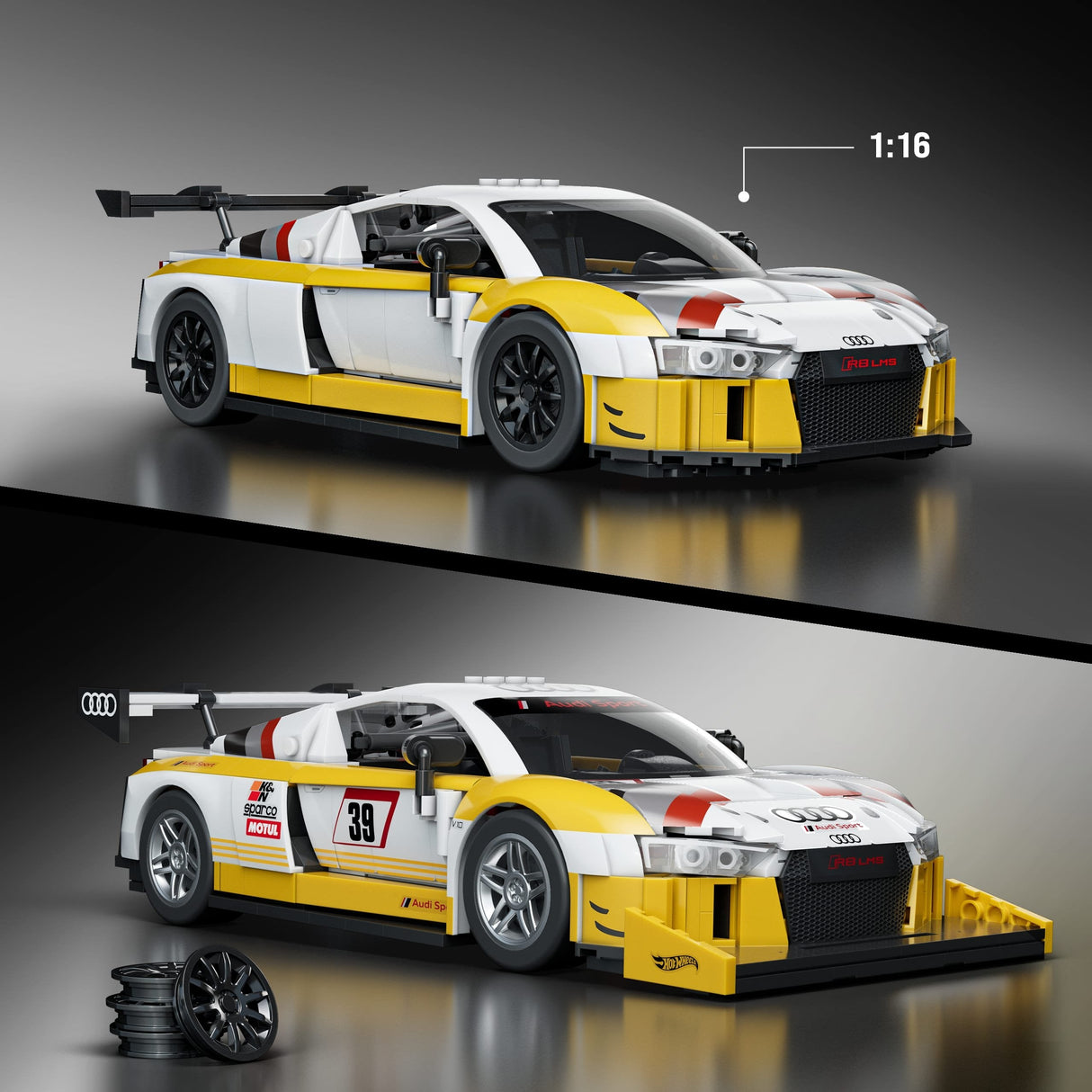 Set Construccion Elite Audi R8 Lms Hot Wheels