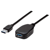 Cable Usb Manhattan Usb A/Usb A 5 M Macho/Hembra Negro