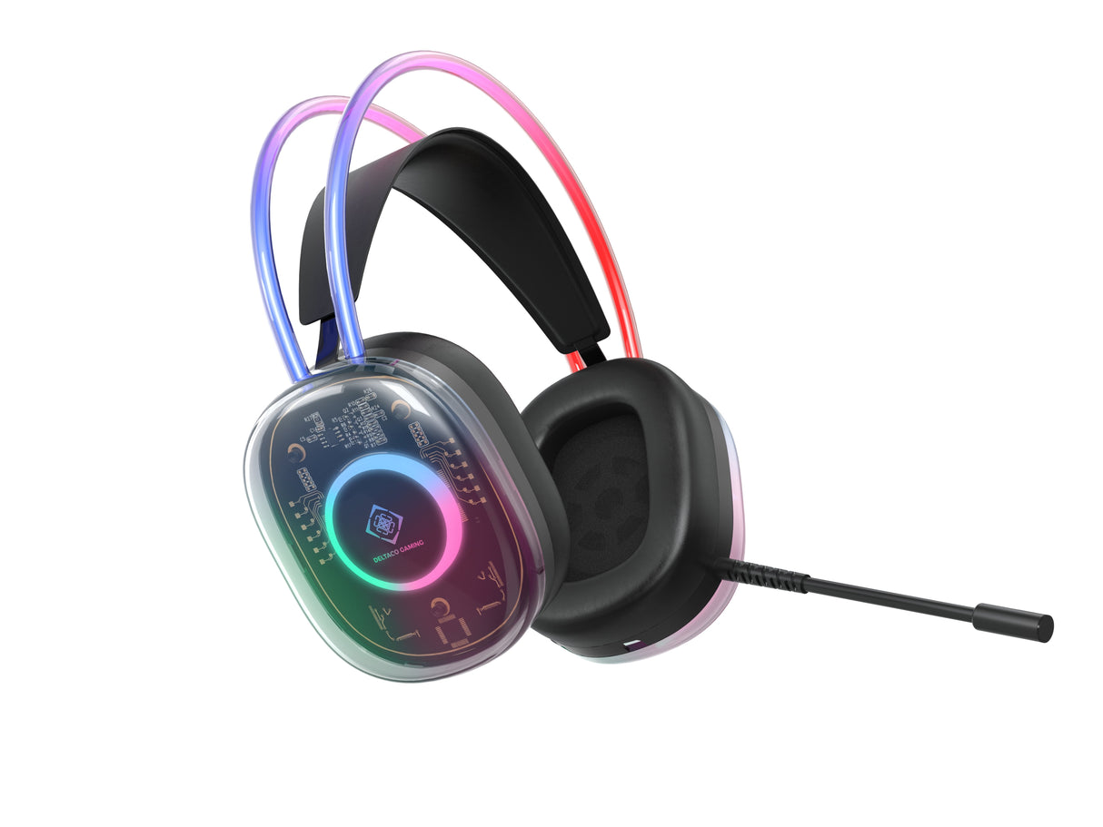 Auriculares Deltaco Gaming Rgb Beleuchtet Halbtransparente