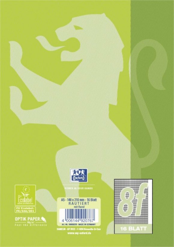 Oxford Cuaderno Escolar Din A5 16 Hojas
