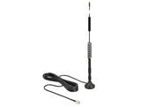Delock Lte Antenne Sma Stecker 5 Dbi Starr Omnidirektional Mit Magnetischem Standfus Und Anschlusscable Rg-174, 3 M Outdoor Schwar