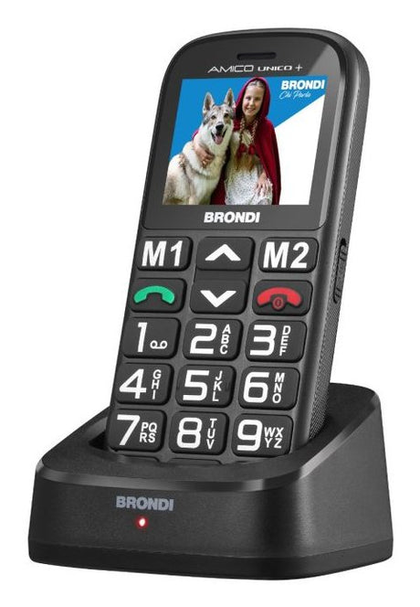 EAN 8015908820300 - Brondi Amico Unico+ 5,08 cm (2") Negro Teléfono básico imagen 1