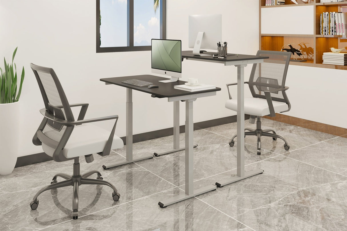 Digitus Bastidor De Mesa Eléctrico De Altura Regulable, Motor Individual, 2 Niveles, Gris