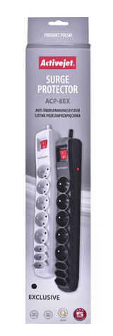 EAN 5901452125851 - Activejet APN-8G/5M-BK base múltiple 8 salidas AC Interior Negro imagen 3