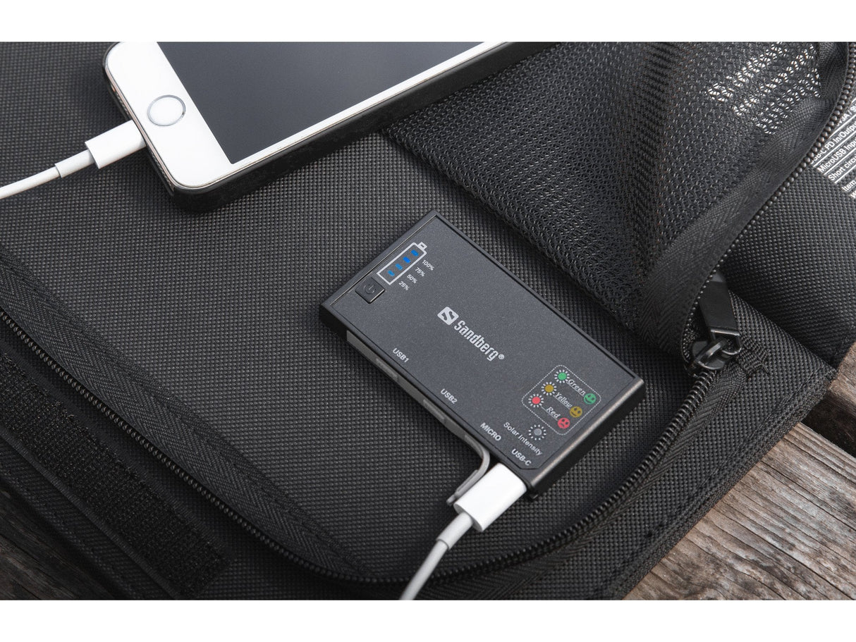 Sandberg  Cargador Solar C 21w 2xusb+Usb-C