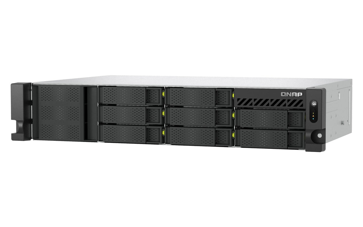 Qnap Ts-H1073bxeu-Rp-8g Nas System 8+2-Bay Nvme Ssd Sata Nas Redundante Fuente De Alimentación