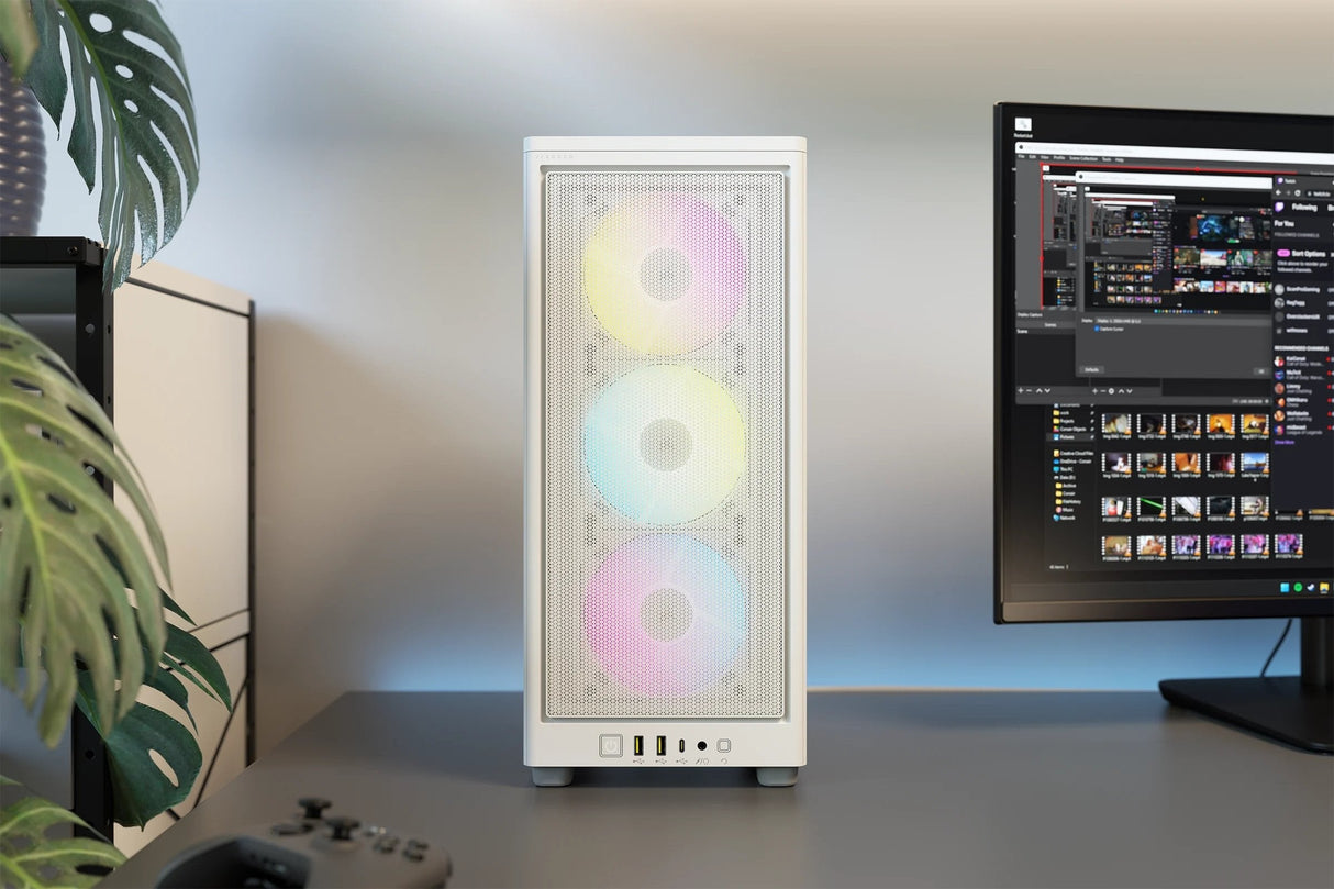Caja Mini Itx Icue 2000d Rgb Airflow White Corsair