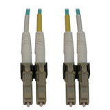 Eaton Tripp Lite   400g Multimode 50/125 Om3 Switchable Fiber Optic Cable (Duplex Lc-Pc M/M), Lszh, Aqua, 10 M (32.8 Ft.)