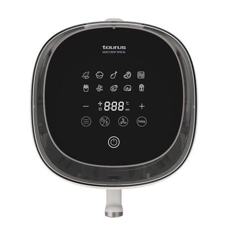 EAN 8414234739902 - Taurus Aero Crisp Spin Sencillo 6 L Independiente 1550 W Freidora de aire caliente Blanco imagen 2