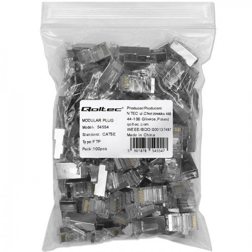 EAN 5901878545547 - Qoltec 54554 conector RJ45 Plata imagen 2