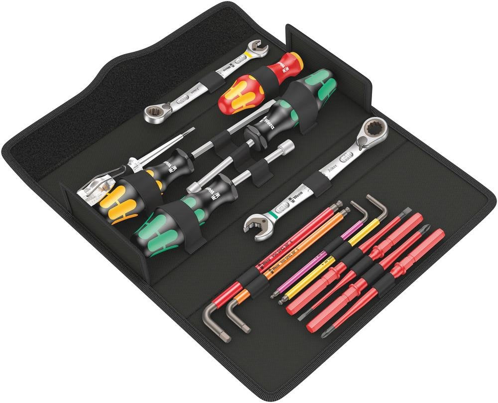 Wera Kraftform Kompakt Sh 2 Kit Sanitario/Calefacción/Plomería, 15 Piezas, Juego De Herramientas Negro, Con 2 Llaves De Trinquete Combinadas Joker 5136026001